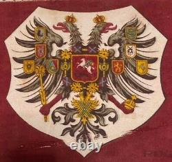 Antique Imperial Russian Romanov Double Headed Eagle Flag Tsar Alexander III