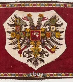 Antique Imperial Russian Romanov Double Headed Eagle Flag Tsar Alexander III