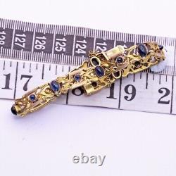 Antique Imperial Russian Romanov era bracelet gold sapphires Art Nouveau (7236)