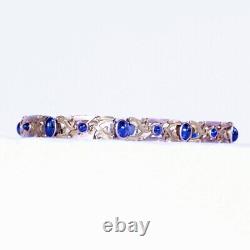 Antique Imperial Russian Romanov era bracelet gold sapphires Art Nouveau (7236)