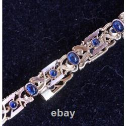 Antique Imperial Russian Romanov era bracelet gold sapphires Art Nouveau (7236)