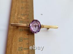 Antique Imperial Russian Rose Gold 14K Pin Brooch ORIGINAL Perfect RARE