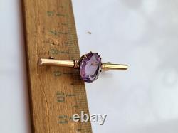 Antique Imperial Russian Rose Gold 14K Pin Brooch ORIGINAL Perfect RARE