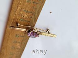 Antique Imperial Russian Rose Gold 14K Pin Brooch ORIGINAL Perfect RARE