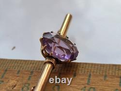 Antique Imperial Russian Rose Gold 14K Pin Brooch ORIGINAL Perfect RARE