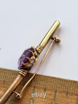 Antique Imperial Russian Rose Gold 14K Pin Brooch ORIGINAL Perfect RARE