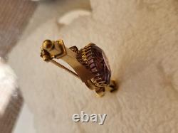 Antique Imperial Russian Rose Gold 56 14K Pin Brooch ORIGINAL Perfect RARE