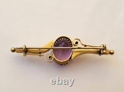 Antique Imperial Russian Rose Gold 56 14K Pin Brooch ORIGINAL Perfect RARE