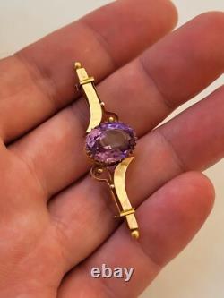 Antique Imperial Russian Rose Gold 56 14K Pin Brooch ORIGINAL Perfect RARE