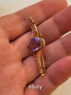 Antique Imperial Russian Rose Gold 56 14K Pin Brooch ORIGINAL Perfect RARE