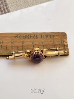 Antique Imperial Russian Rose Gold 56 14K Pin Brooch ORIGINAL Perfect RARE