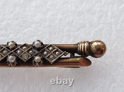 Antique Imperial Russian Rose Gold 56 14K Women Pin Brooch Jewelry