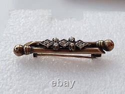 Antique Imperial Russian Rose Gold 56 14K Women Pin Brooch Jewelry