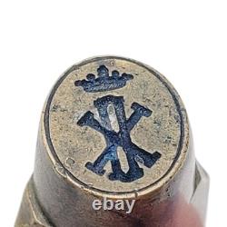Antique Imperial Russian Royalty Nobility Armorial Wax Seal Stamp Royal Matrix