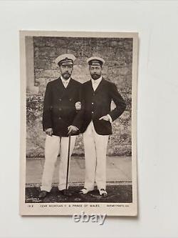 Antique Imperial Russian Royalty Postcard Czar Nicholas Il And Prince Of Wales