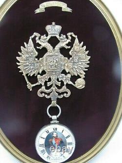 Antique Imperial Russian Russo-Turkish War 1877 Silver Pocket Watch