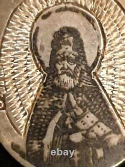 Antique Imperial Russian SOKOLOV Silver Russian Religious Orthodox Icon Pendant