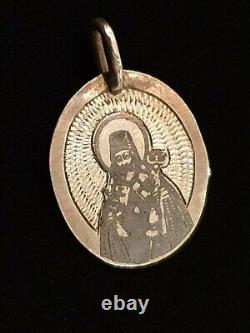 Antique Imperial Russian SOKOLOV Silver Russian Religious Orthodox Icon Pendant