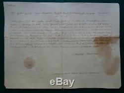 Antique Imperial Russian Signed Document Tsar Alexander I Romanov 1825 Germany