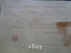 Antique Imperial Russian Signed Document Tsar Alexander I Romanov 1825 Germany