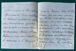 Antique Imperial Russian Signed Letter Countess Mengden to Count Ignatiev Dagmar