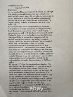 Antique Imperial Russian Signed Letter Dmitri & Daria Nabokov to Count Ignatieff