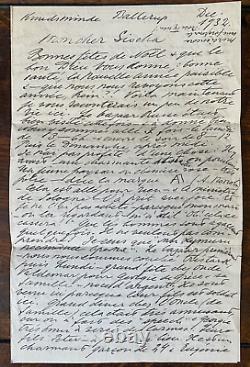 Antique Imperial Russian Signed Letter Grand Duchess Olga Romanov Ballerup Xmas