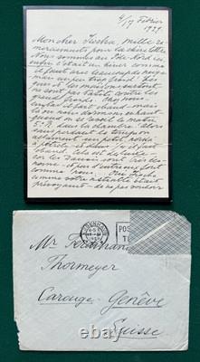 Antique Imperial Russian Signed Letter Grand Duchess Olga Romanov Frozen Ice