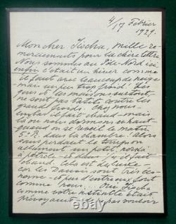 Antique Imperial Russian Signed Letter Grand Duchess Olga Romanov Frozen Ice