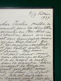 Antique Imperial Russian Signed Letter Grand Duchess Olga Romanov Frozen Ice