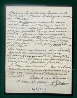 Antique Imperial Russian Signed Letter Grand Duchess Olga Romanov Frozen Ice