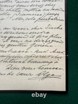 Antique Imperial Russian Signed Letter Grand Duchess Olga Romanov Frozen Ice