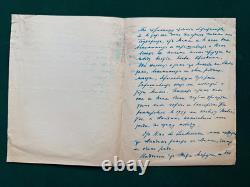 Antique Imperial Russian Signed Letter Journalist Sergei Nabokov Count Ignatieff