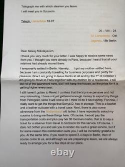 Antique Imperial Russian Signed Letter Prince Kochubey Countess Ignatieff