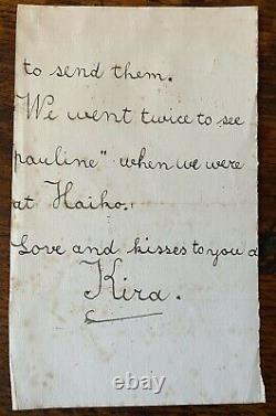 Antique Imperial Russian Signed Letter Princess Kira Romanov Tsarskoe Selo 1916