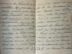 Antique Imperial Russian Signed Letter Princess Shakhovskoy Count Ignatieff