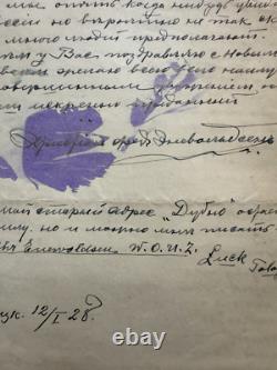 Antique Imperial Russian Signed Letter von Enevaldsen Countess Ignatieff Cheka