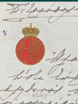 Antique Imperial Russian Signed Letters Grand Duchess Paul Princess Alex Greece