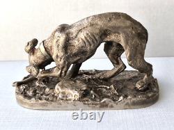 Antique Imperial Russian Silver 84 Dog Figurine