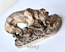 Antique Imperial Russian Silver 84 Dog Figurine