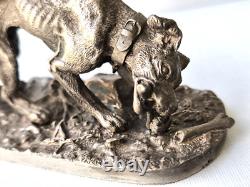 Antique Imperial Russian Silver 84 Dog Figurine