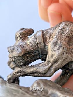 Antique Imperial Russian Silver 84 Dog Figurine