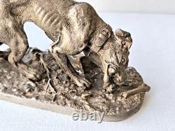 Antique Imperial Russian Silver 84 Dog Figurine