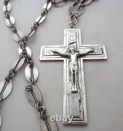 Antique Imperial Russian Silver 84 Orthodox Cross Crucifix Priest