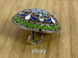 Antique Imperial Russian Silver Brooch 84 Sterling Silver Enameled Original +box Antique Imperial Russian Silver Brooch 84 Sterling Silver Enameled Original +box