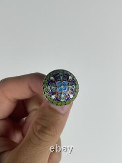 Antique Imperial Russian Silver Brooch 84 Sterling Silver Enameled Original +box Antique Imperial Russian Silver Brooch 84 Sterling Silver Enameled Original +box