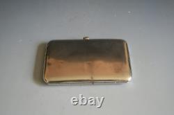 Antique Imperial Russian Silver Cigarette Case With Silver And Gold Initials