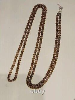 Antique Imperial Russian Silver Gilt 68 Long Chain Original Ends c1750 WJ253