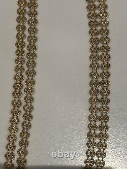 Antique Imperial Russian Silver Gilt 68 Long Chain Original Ends c1750 WJ253