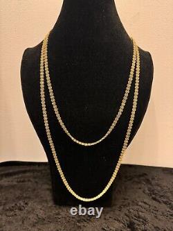 Antique Imperial Russian Silver Gilt 68 Long Chain Original Ends c1750 WJ253